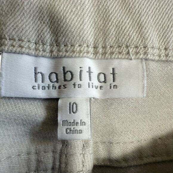 Habitat Stretch Denim Capri Jean 11177 Gull Sz 10 Raw Hem Midrise Coastal Preppy - Picture 5 of 10